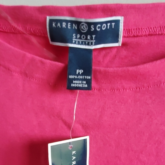 NWT Karen Scott Sport Petites Pink Cotton Dress - Picture 2 of 8